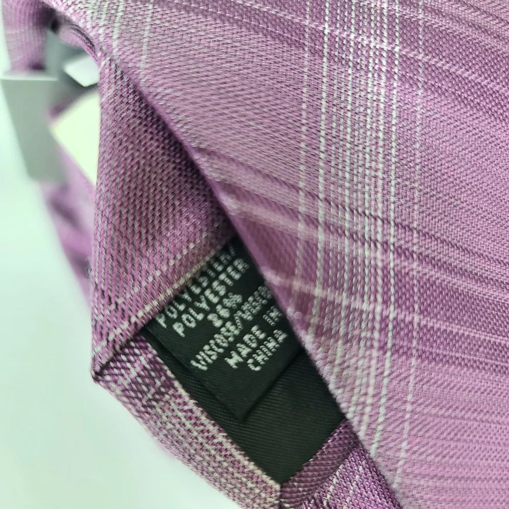 VAN HEUSEN. Purple Plaid Tie.